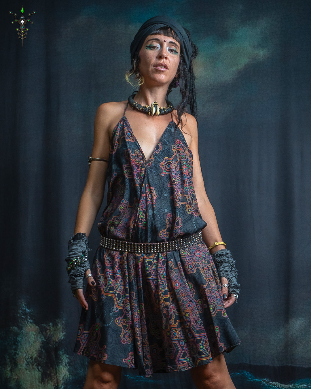Midi Dress Triangle / Bamboo - AFRODISIAKO